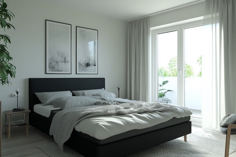 Boxspringbett Schwarz Modern