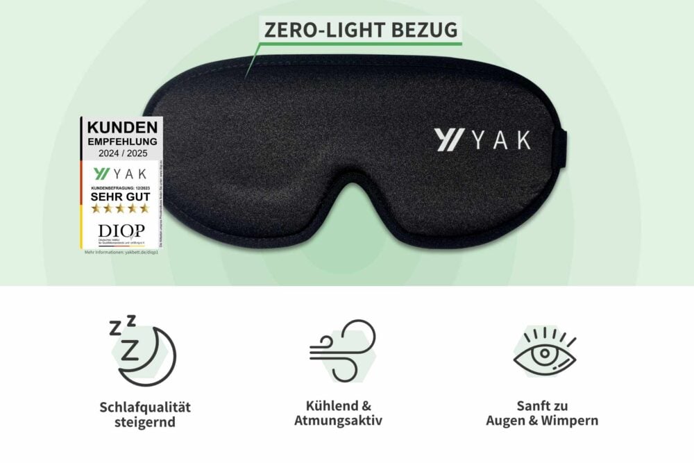 YAK Schlafmaske Zero Light Bezug